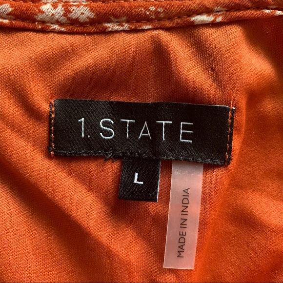 1 STATE FLOWY FLORAL DRESS SIZE L - Picture 8 of 8